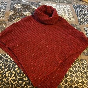 Cowl neck Aran Poncho